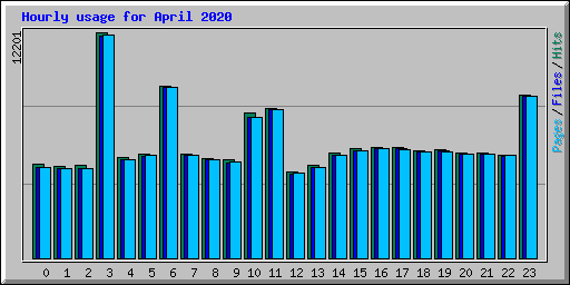 Hourly usage for April 2020