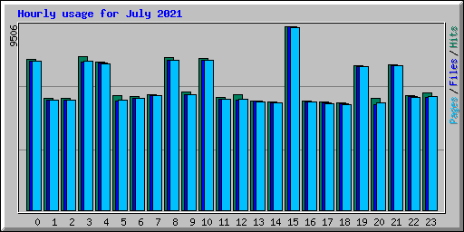 Hourly usage for July 2021