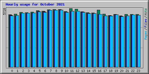 Hourly usage for October 2021