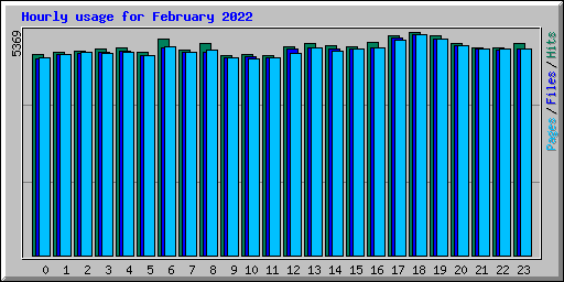 Hourly usage for February 2022