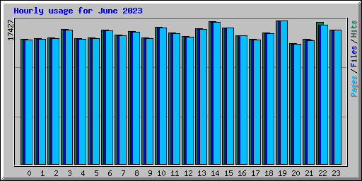 Hourly usage for June 2023