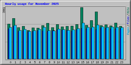 Hourly usage for November 2025