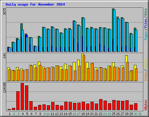 Daily usage for November 2024