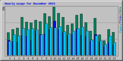 Hourly usage for December 2015