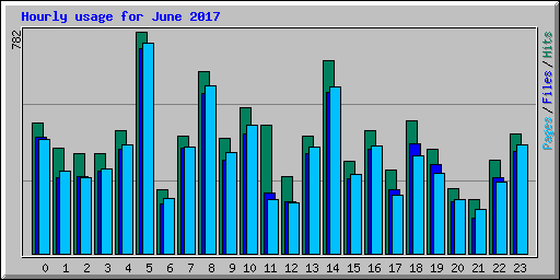 Hourly usage for June 2017