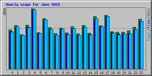 Hourly usage for June 2019
