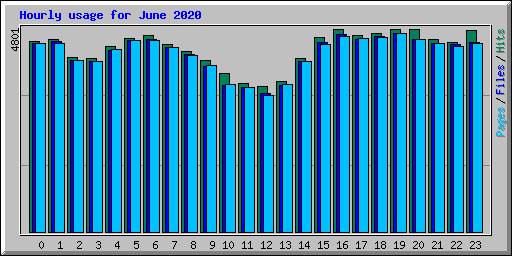 Hourly usage for June 2020