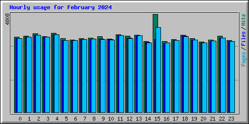 Hourly usage for February 2024
