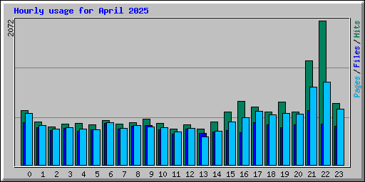 Hourly usage for April 2025