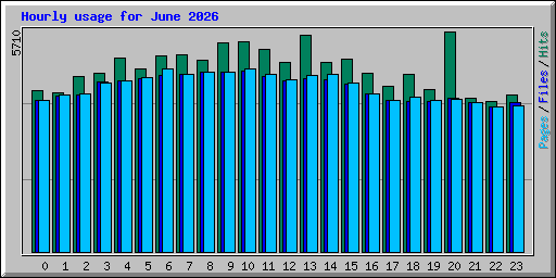 Hourly usage for June 2026